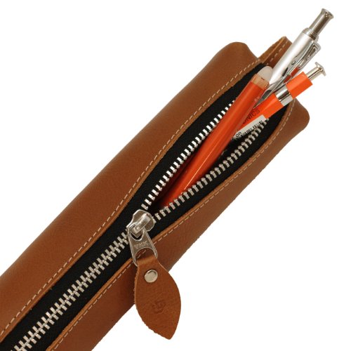 ユナイテッドビーズ バトンペンケース 革製 キャメル K-BPN2-04