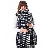 KIDSMIO(キッズミオ) 抱っこひも ベビーケープ ダウンケープ 冬 あったか FREE 手書きドット ダークネイビー