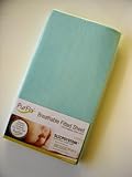 PurFlo 140cm x 70cm Organic Cotton Breathable Fitted Cot Bed Sheet (Mint) by PurFlo