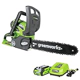Greenworks 12-Inch 40V Cordless Chainsaw, 2.0 AH Battery Included 20262 Greenworks 12インチ40Vコードレスチェーン