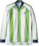 MLSレディースの元のストライプ長袖サイクリングジャージー ホワイト