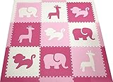 SoftTiles Kids Play Mats- Safari Animals- Premium Interlocking Foam Playmat for Children Toddlers an