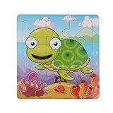 Tenworld Baby Educational Gift Wooden Jigsaw Puzzles Toy (Tortoise) by Tenworld