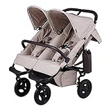 エアバギー AirBuggy ココ ダブル フロムバース アースサンド 双子用 二人乗り 新生児から使用可能 メッシュクッション内蔵・専用レインカバー付き ABFB3002