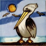 High Quality SD-034 4 by 4-Inch Pelican Ceramic Art Tile