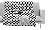 KESS InHouse Zara Martina Mansen "Xoxo Pop Art Polka Dot Girl" black White Fleece Throw Blanket, 40 