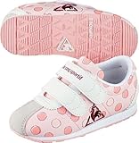 (ルコックスポルティフ) le coq sportif ベビーシューズ キッズシューズ MONTPELLIER モンペリエ 3 ART F スニーカー QEN6105 ベロクロ ドット柄 花柄 子供靴