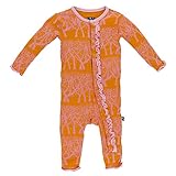 Kickee Pants SHIRT ベビー・ガールズ カラー: オレンジ