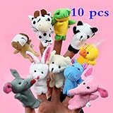 VKtech 10PCSフィンガー パペット　指人形セット　知育玩具 　動物 子ども 保育園 幼稚園 家庭 で