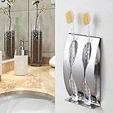 (B) - Stainless Steel Wall Toothbrush Holder Iusun Bathroom Razor Holder Wall Mount Rack Stand Stick