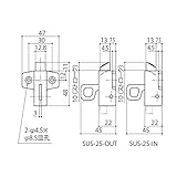 中西産業 トップラッチ 内倒し用 SUS-25-IN