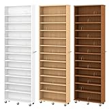 1ｃｍ単位で棚板が調整できる隙間収納ラック　（幅16.5×奥行59.5cm）ライトブラウン