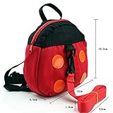 1個かわいいキッズキーパーの幼児は安全リュックセキュリティストラップベルトレッドてんとう虫のストラップバッグウォーカー学習を歩きます