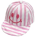 【ノーブランド品】スマイルキャップ ベビー・キッズ 44cm-48cm CAP ベビー帽子 子ども用キャップ ピンク
