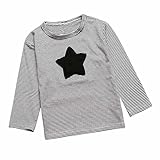 ベビーキッズボーイズガールズ スターストライプ 長袖 O Rong BFF Tシャツ Tee