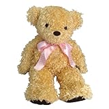 生まれたときの体重で作る体重ベア　ベビーベア　ライトブラウン×ピンクドット