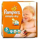 Pampers Simply Dry Size 5 Junior 11-25kg (32) - Pack of 6 by Pampers