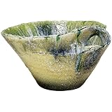 信楽焼　信楽BEST SELECTION　水鉢　緑白流しひねり　21号　全高36cm×幅64cm×奥行60.5cm