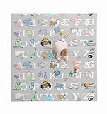 Regalo Sensory & Learning My プレイマット 受賞ブランド 折り畳み可能 リバーシブル 防水 おまけキット トラベルケース付き グレー XLサイズ