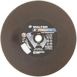 Walter Chopcut Performance Cutoff Wheel, Type 1, Round Hole, Aluminum Oxide, 14 Diameter, 3/32 Thick