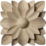 Ekena Millwork ROS05X05SPRW Springtime Rosette, 5-Inch x 5-Inch x 3/4-Inch, Rubberwood by Ekena Mill