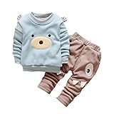 ベビー服 女の子Ｔシャツ 子供服 Pojour 可愛クマＴシャツ＋パンツ上下セット 暖かい 長袖Ｔシャツ オシャレ 秋冬 綿 通園 発表会 旅行 記念日 プレゼント