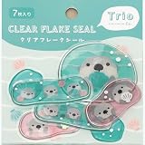 ラボクリップ シール クリアフレークシール トリオ水族館 ラッコ B26-TRFS-RA