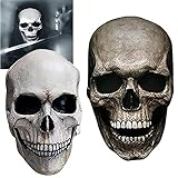 ホラーマスク スカルマスク 恐怖 ドクロ ハロウィン ホラーヘッドギア コスプレ マスク リアル フルフェイス 仮装 変装 お面 かぶりもの 天然ゴムラテックス製 クリスマス モンスター フルヘッドスカル怖い お化け屋敷 仮面舞踏会 メイクパーティー ホラーテーマ 恐怖の雰囲気 通気性 超軽量 (B)