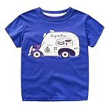 Chaufly Tシャツ 綿 漫画 ファッション 車プリント 子供 半袖 カジュアル 男の子 子供 基本的 トップス