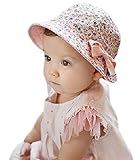 (ビーツリー) ベビー 用 帽子 女の子 つば 付き 日焼け防止 UVカット リバーシブル (ピンク)