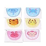 エルフ ベビー (Fairy Baby) ベビー用 竹繊維 4層ガーゼ 可愛い 赤ちゃん汗取りパッド 個別包装 6色セット M