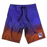 KLEW NHL New York Rangersグラデーションボードショーツ、L、ブルー