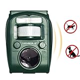 VENSMILE 猫よけ超音波 動物撃退器 害獣撃退 ソーラー式 フラッシュライト 防水 簡単設置