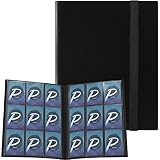 Pakesi カードファイル 9ポケット 360枚収納 透明PP素材 カードシート 他のカードを集めるコレクションファイル-（ブラック）