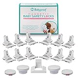 Baby & Child Proofキャビネットロック – Invisible Heavy Dutyロックシステム – 磁気安全ラッチロック – with 3 M粘着テープ – Best forキャビ