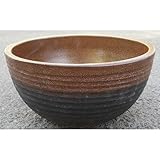 陶器製睡蓮鉢　RH-B ブラウン 外径37cm 穴無し ／ウォーターボール