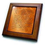 3dRose LLC ft_32545_1 Framed Tile, 8 by 8-Inch, "The Lords Prayer Matthew 6 9 13 Prayer Hands and Ve