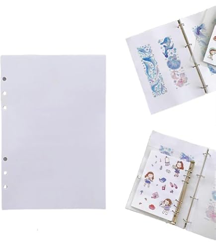 Amazon.co.jp: シール帳 台紙 両面 剥離紙 リフィル A6 6穴