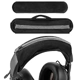 Geekria ヘッドバンドカバー + パッド セット 大型ヘッドセット アーカーゲー AKG, ジェイビーエル JBL, レイザー Razer, ゼンハイザー Sennheiser, TurtleBeach に対応 ヘッドホンパッド Velour Pad (ブラック/L)