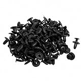 SODIALR10pcs車フェンダープッシュ型のプラスチックリベットファスナーブラック15136mm 