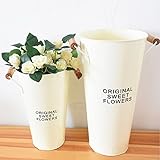 北欧風 花を生けやすい フラワー プラント バケツ フラワーテイラーズ ロング フラワーポット 鉄の花瓶