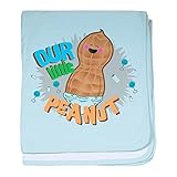 CafePress – Little Peanut – スーパーソフトベビー毛布、新生児おくるみ ブルー 087878386025CD2