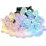 {Brighter 50LED} HallomallTM Outdoor Solar String Lights Fairy Lights, Crystal Ball Solar Powered Ou