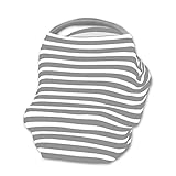 授乳ケープ 通気 肌触り良い 大きめサイズ モーダルコットン生地 赤ちゃんに優しい 360°安心 多機能 スリム 収納袋付き (グレー)