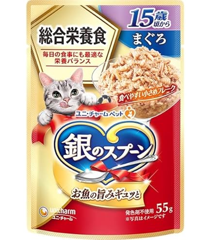 Amazon | ユニ・チャーム 銀のスプーン パウチ 15歳頃から まぐろ 60g