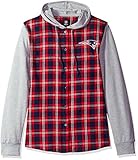 NFL新しいEngland Patriots Womens NFLレディース軽量フランネルフード付きジャケット、XL