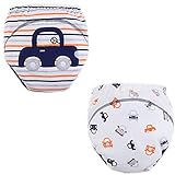 ベビー 新生児 赤ちゃん用品 出産祝いギフト おむつカバー おしめ 布おむつ オムツパンツ 綿製 柔らかい 漏れにくい 通気 透湿性 防臭抗菌 M 二つ カー