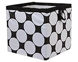 Bacati 2 Pieces Storage Tote Basket, Black/White, Small by Bacati