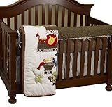 Cotton Tale Designs Front Crib Rail Cover Up Set, Animal Tracks by Cotton Tale Designs