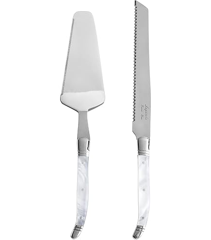 Ensemble Couteau à Gâteau Et Serveur Vera Wang Wedgwood Love Knot - Acier Inoxydable - Occasion